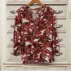 Lucky Brand Psychedelic Cotton Top